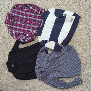Lot of 4 Boys Long Sleeve shirts, Size 4/4T